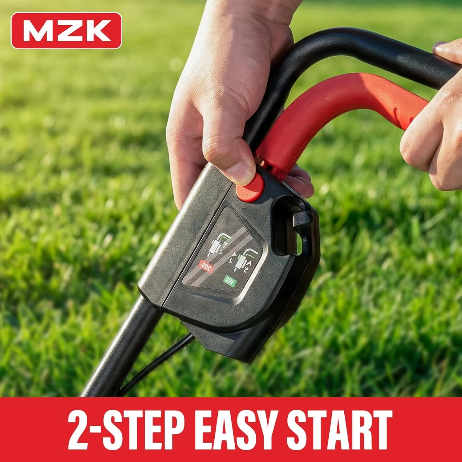 MZK 20V 13 Electric Lawn Mower, Brushless Cordless Lawn Mower with 4-Position Height
