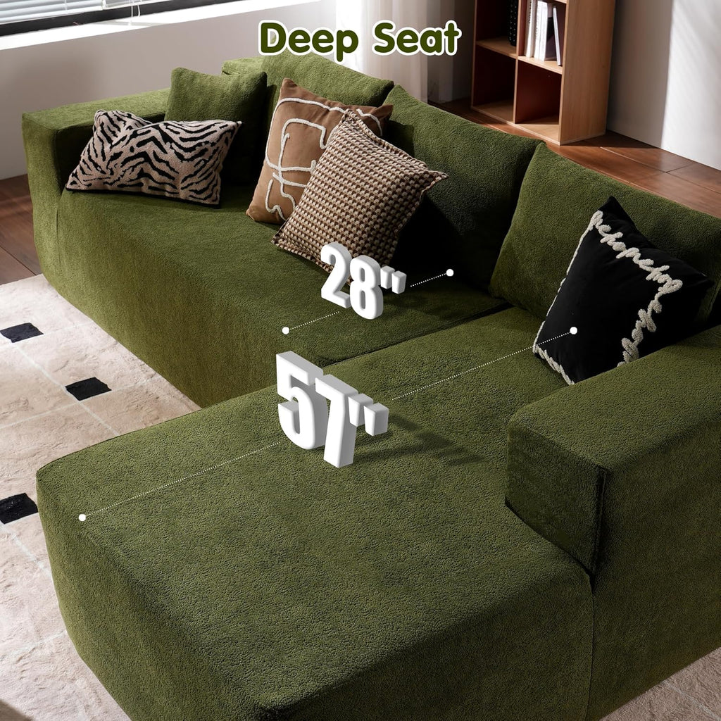 Ovios 104 Cloud Section Sofa L-shaped lounge chair, modern modular sofa