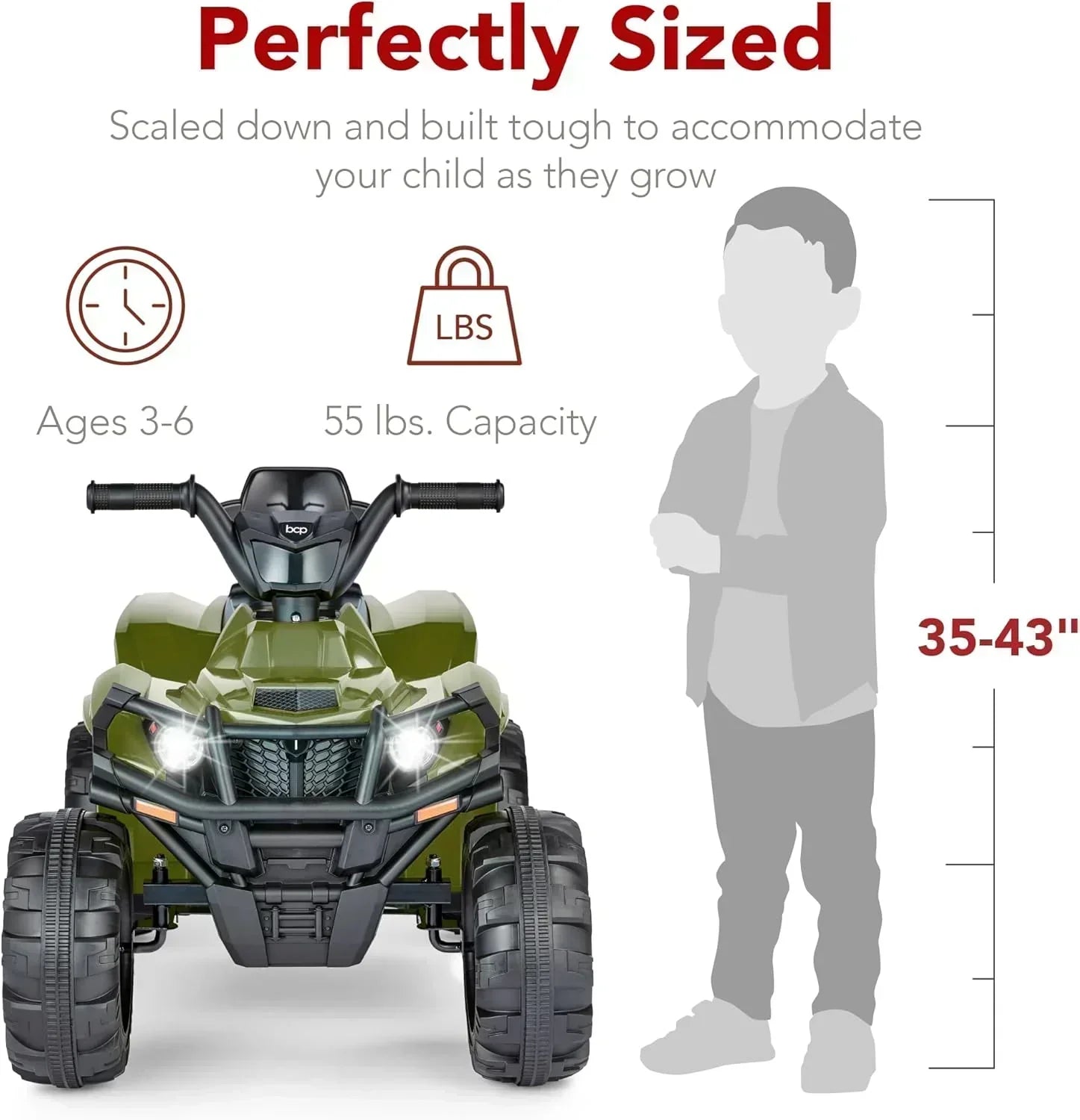 Best Choice Products 12V Kids Ride-On Electric ATV 4-Wheeler Quad Car Toy Bluetooth Audio