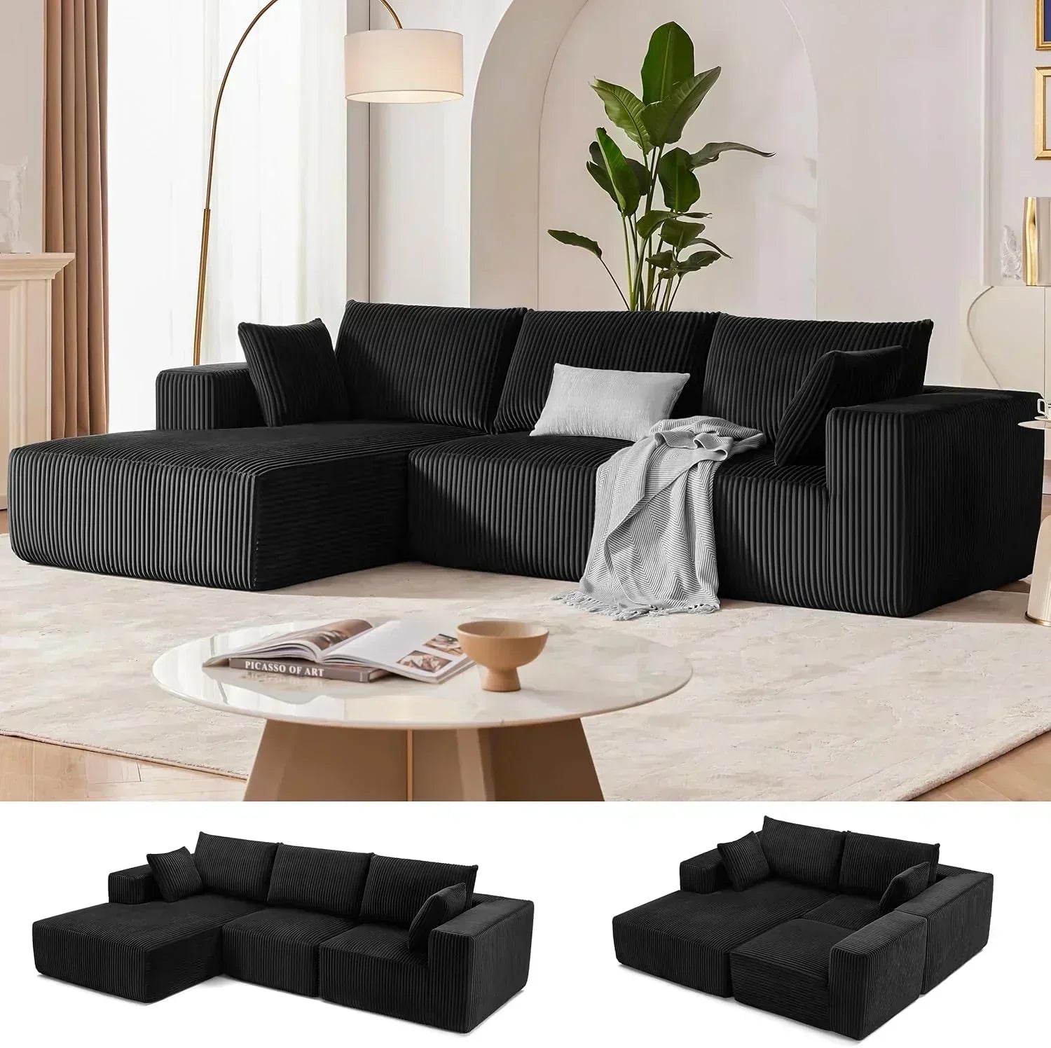108 inch sectional sofa cloud sectional sofa with deep seat modern sectional L shaped sofa
