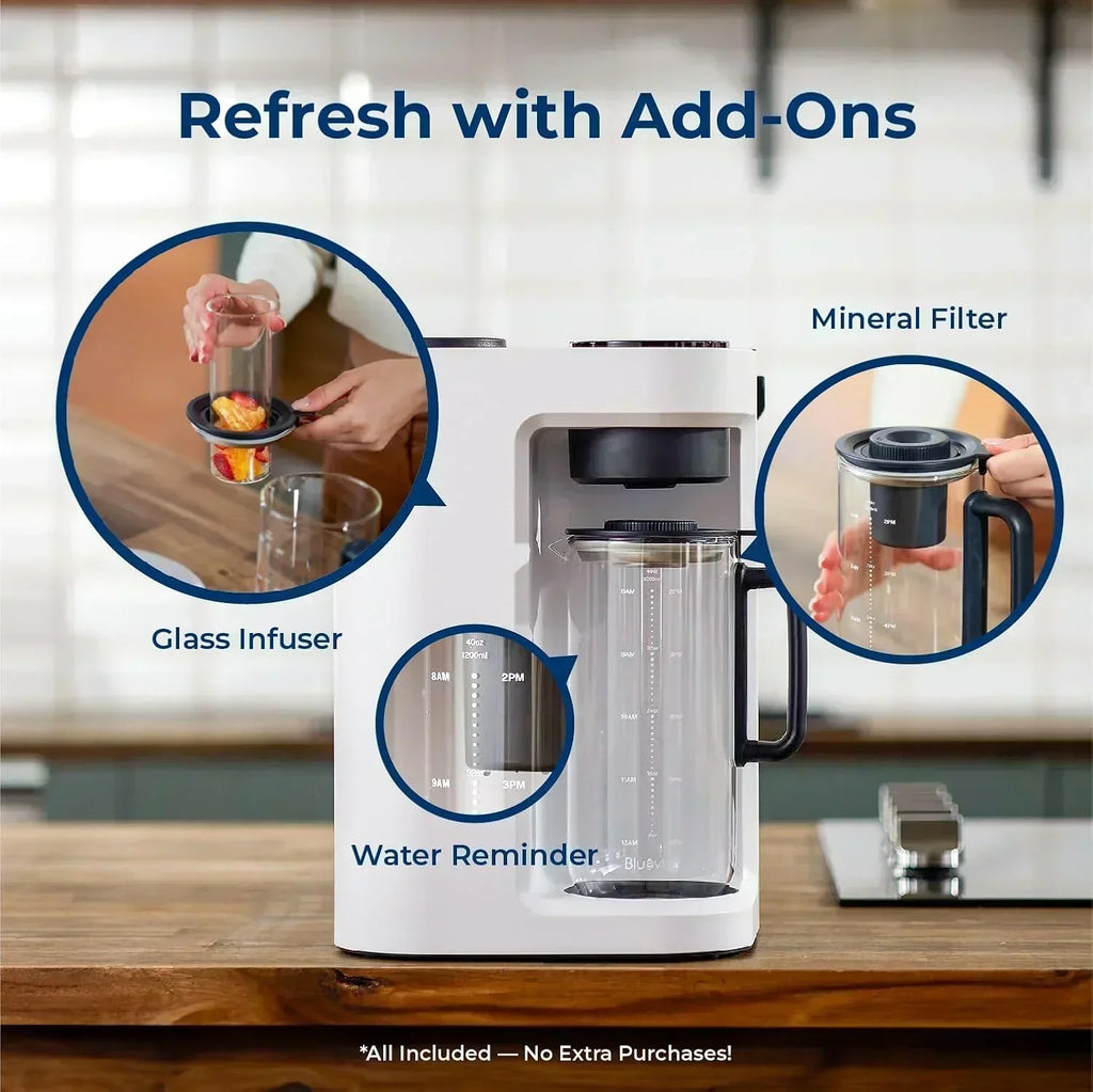 Bluevua RO100ROPOT-Lite(UV) reverse osmosis system countertop water purifier 7-stage purification