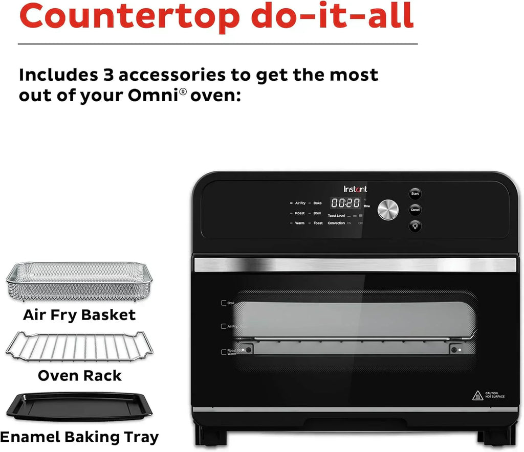 Instant Pot Omni Plus 19QT/18L Toaster Oven Air Fryer 10-in-1 Functions Fits 12 Pizza Crisp Broil