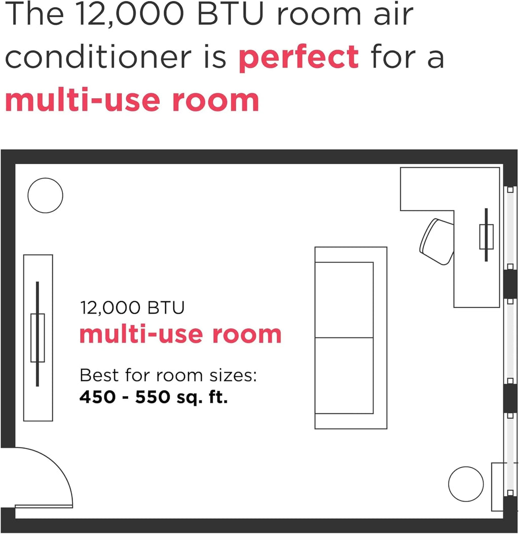 Frigidaire GHWQ103WC1 Inverter Quiet Temp Room Air Conditioner, 10,000 BTU with Wi-Fi Connected, Works with Alexa, Energy Star Certified, Easy-to-Clean Washable Filter, in White