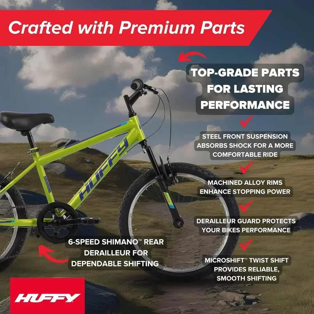 Huffy Stone Mountain Hardtail Mountain Bike for Boys/Girls/Men/Women 20/24/26 Sizes