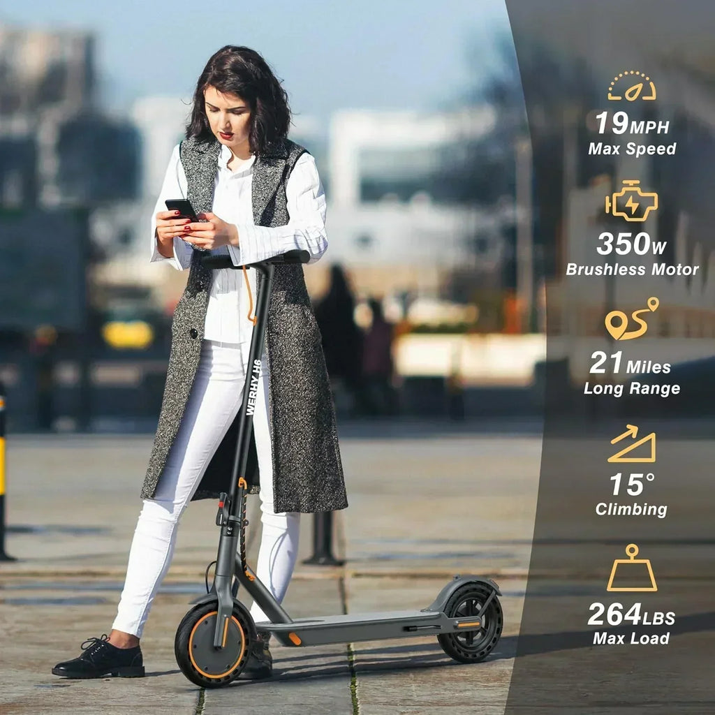 Electric Scooter 350W/500W Motor Top Speed 19/22 mph Max 16/23/28Miles Ranges Foldable E Scooter