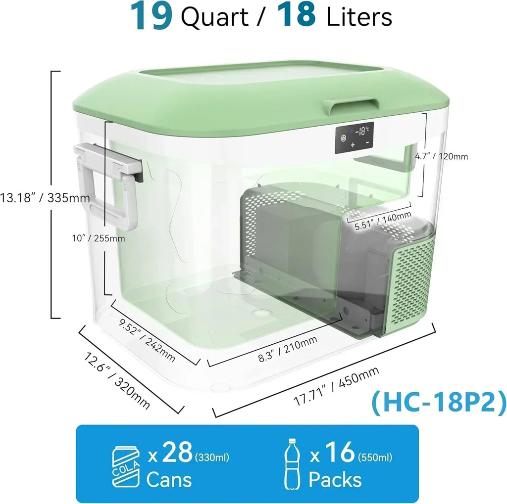 Car Fridge Portable 12 Volt Refrigerator 23 Quart (22 Liter) Freezer Compressor Cooler 12V/24V