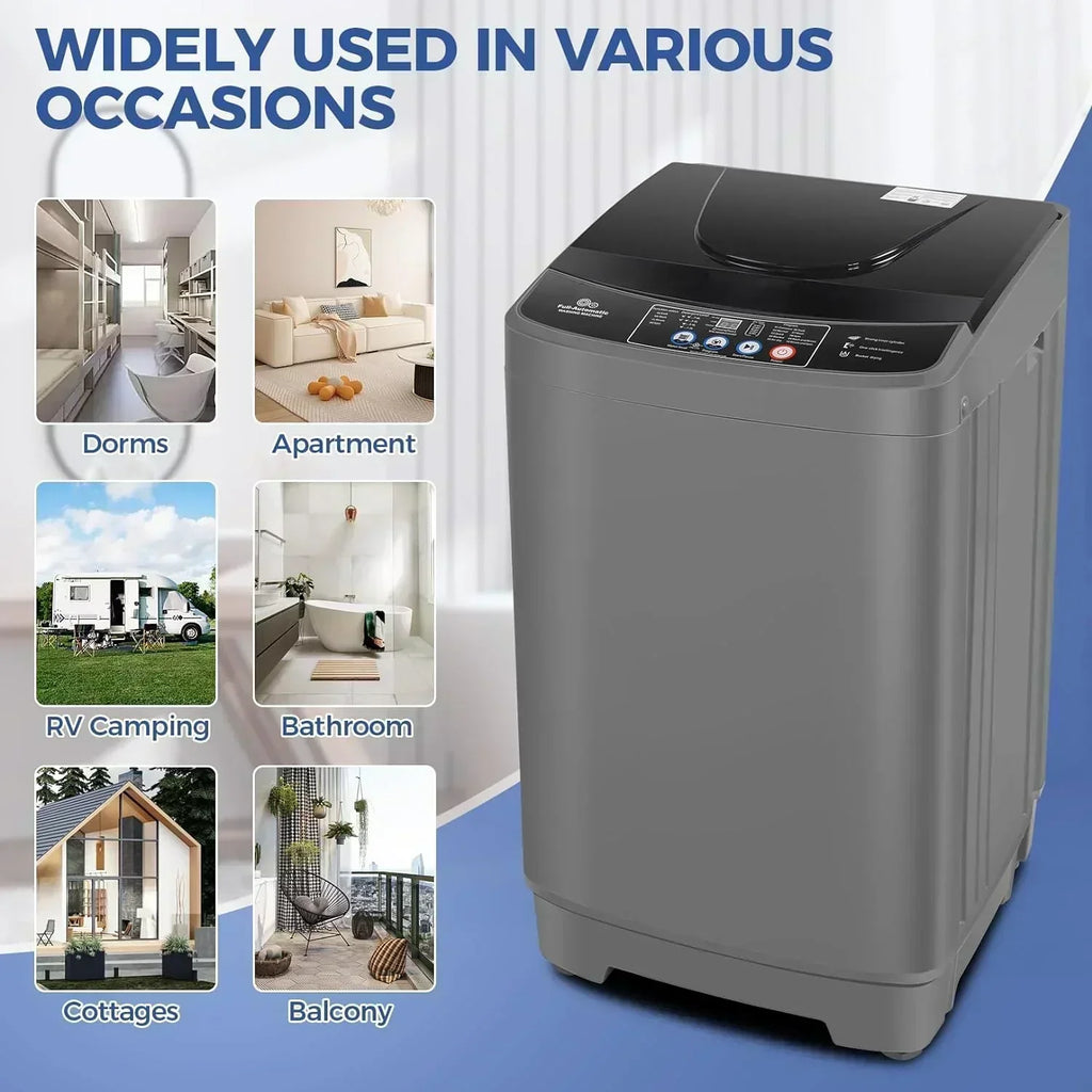 Nictemaw Portable Washing Machine 20Lbs Capacity Full-Automatic Portable Washer Machine