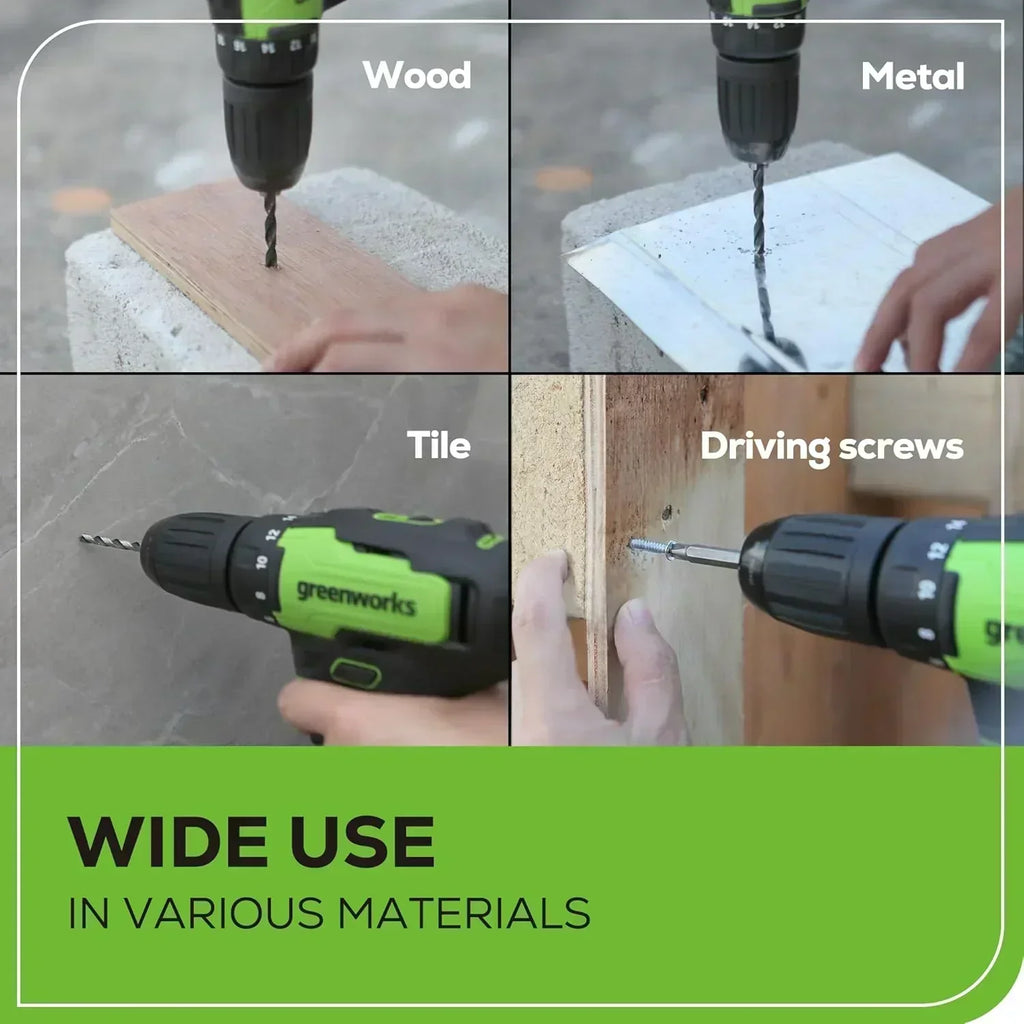 24V Brushless Cordless Drill Impact Driver Power Tool Combo Kit Included 1/2��Drill & 1/4��Hex