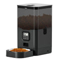 Automatic Cat Feeder 6L Stainless Steel Bowl Timed Dry Food Dispenser with Voice Recorder and LCD Display