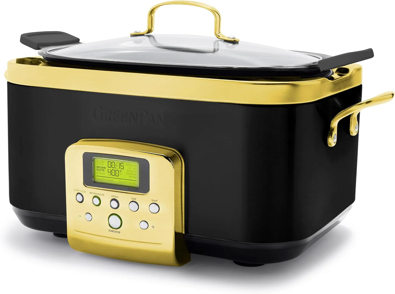 8-in-1 Programmable 6QT Electric Slow Cooker with Dishwasher-Safe Lid and Removable Base