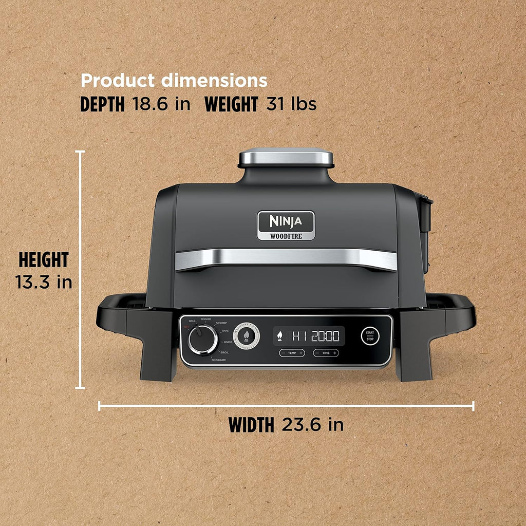 OG751 Woodfire Pro Outdoor Grill Built-In Thermometer 7-in-1 Master Grill BBQ Smoker