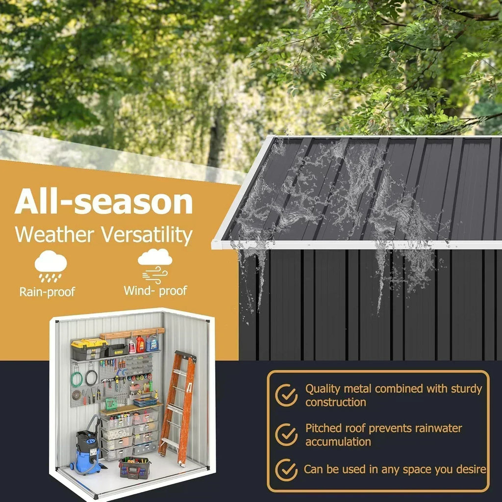 Polar Aurora 8 x 12 FT Outdoor Storage Shed Metal Garden Shed with Updated Frame Structure