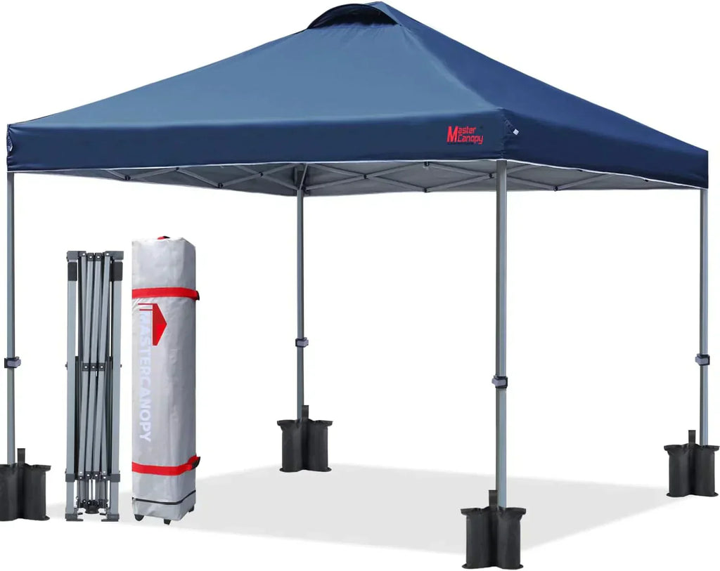 Durable Pop-up Canopy Tent with Roller Bag (10x10 Black)