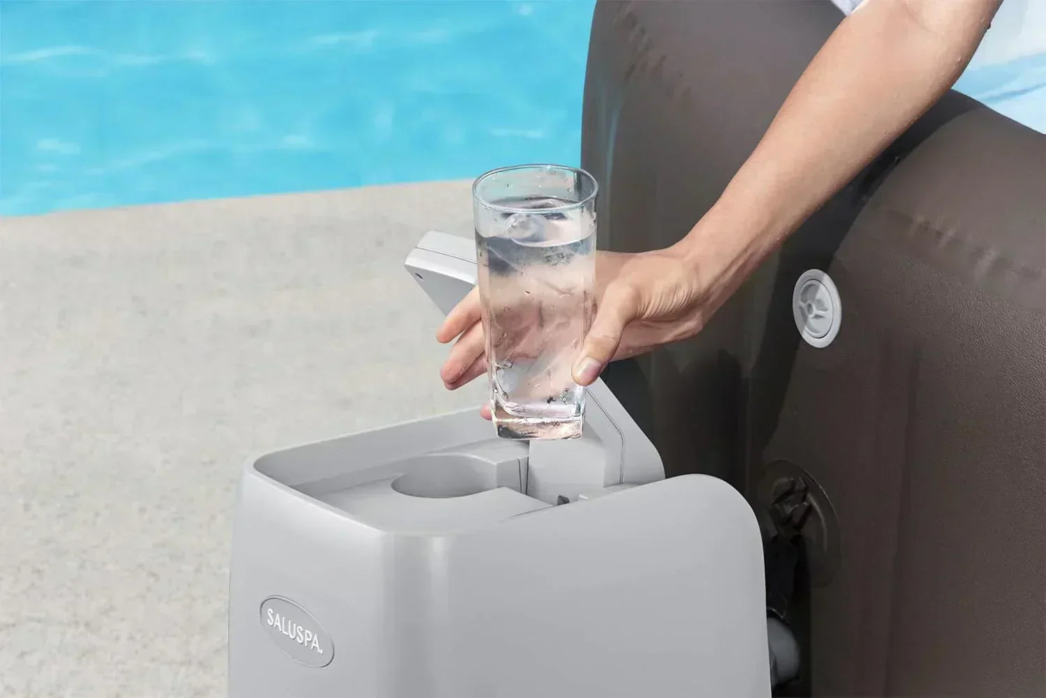 Bestway SaluSpa Miami EnergySense AirJet Inflatable Hot Tub Spa 71 x 26 Portable Hot Tub
