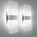 Modern LED Wall Sconce Set of 2 Hardwired Up Down Light 10W Cool White Indoor Wall Lighting Fixture