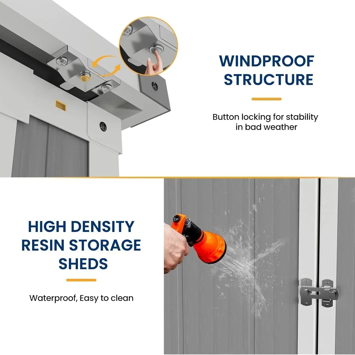 Amopatio 41 Cu Ft Horizontal Outdoor Storage Shed Resin Trash Can Storage Resin Shed Garden Tools