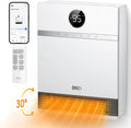 Dreo Smart Wall Heater, IP24 Electric PTC Space Heaters for Indoor Use, 30�� Oscillation, Adjustable Thermostat, Remote Control, Works with Alexa, 24H Timer, Easy-mounted for Bedroom, Office, Home