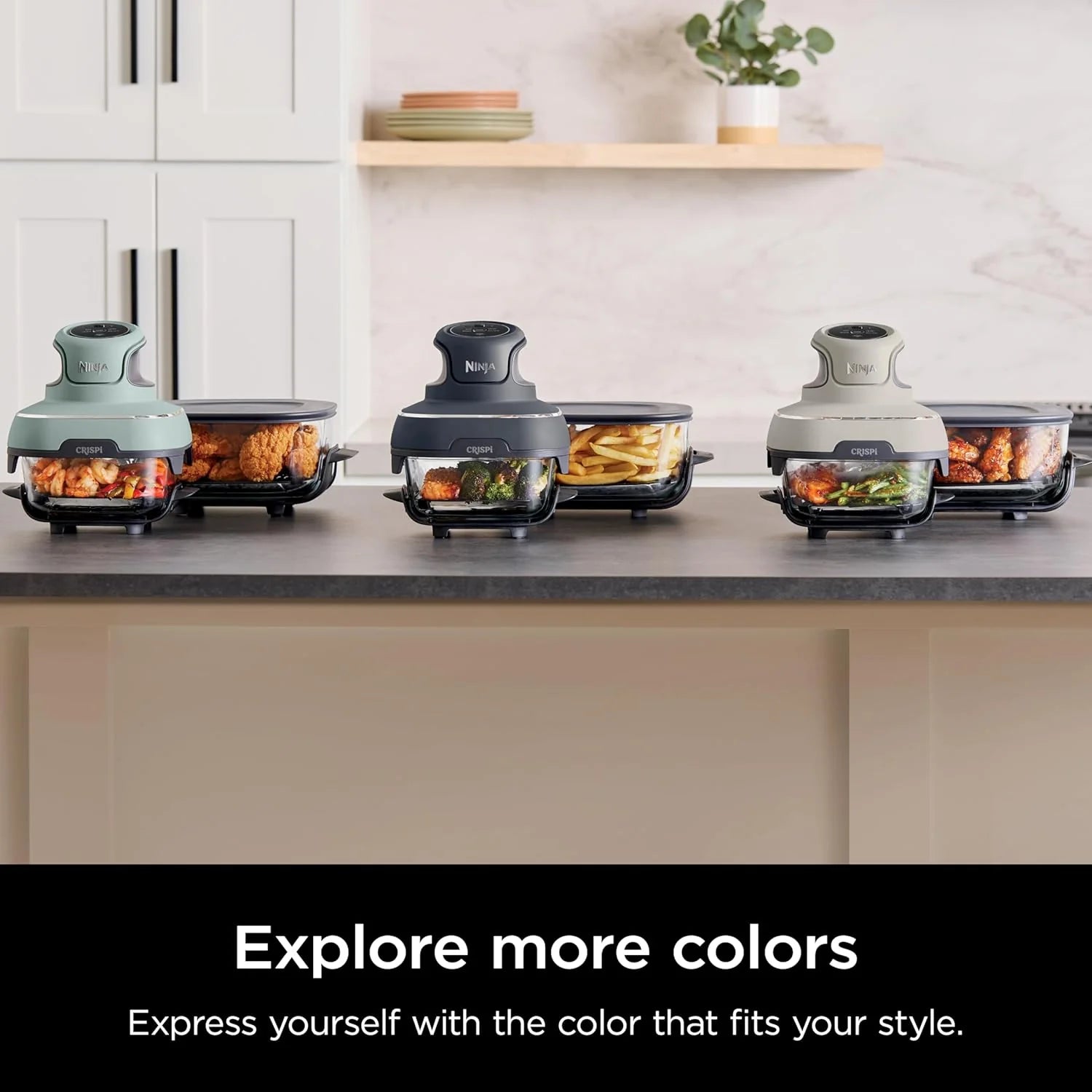 Ninja Crispi 4-in-1 Portable Glass Air Fryer Cooking System