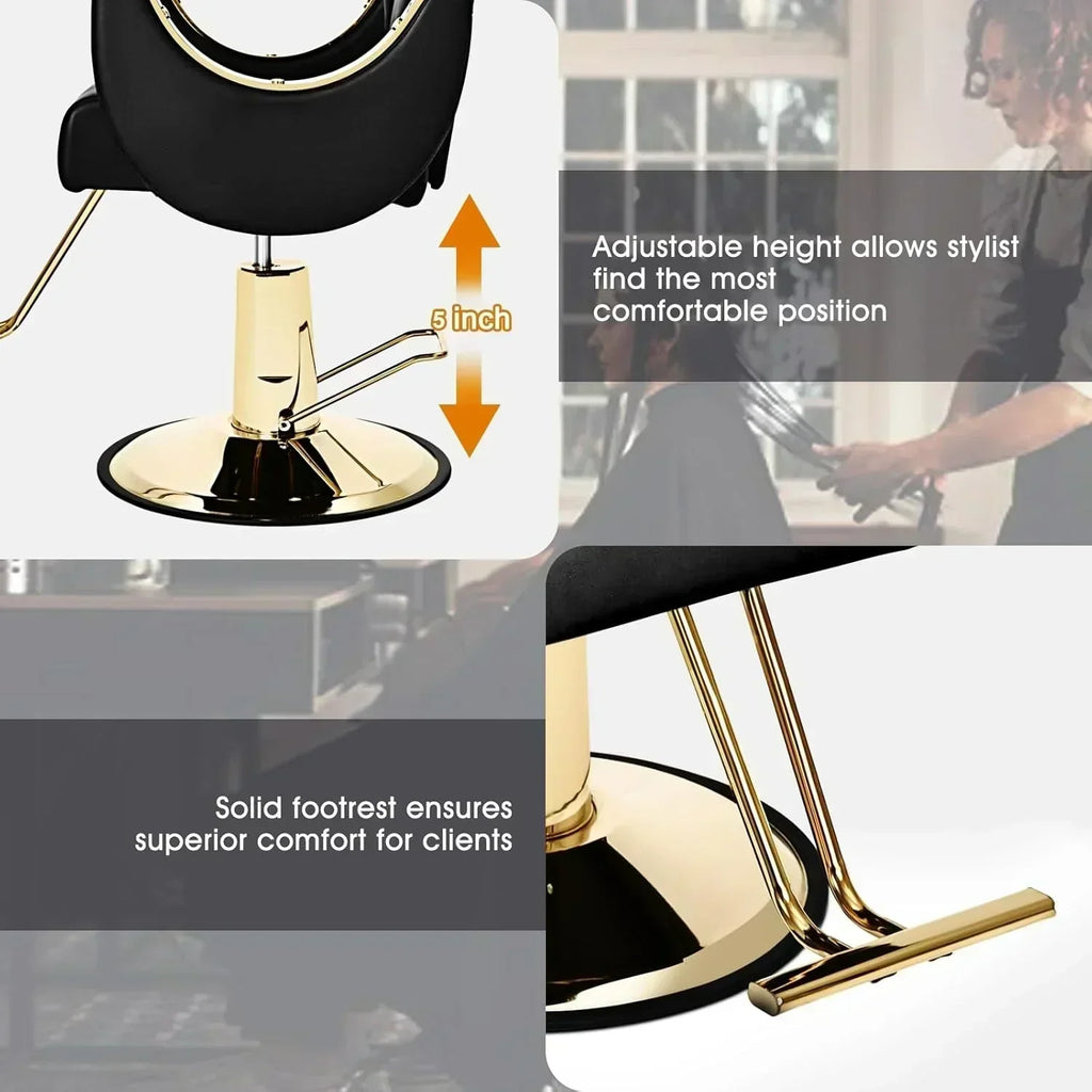 Artist Hand Salon Chair Reclining Barber Chair Oversized Hydraulic Pump Hair Salon Chair