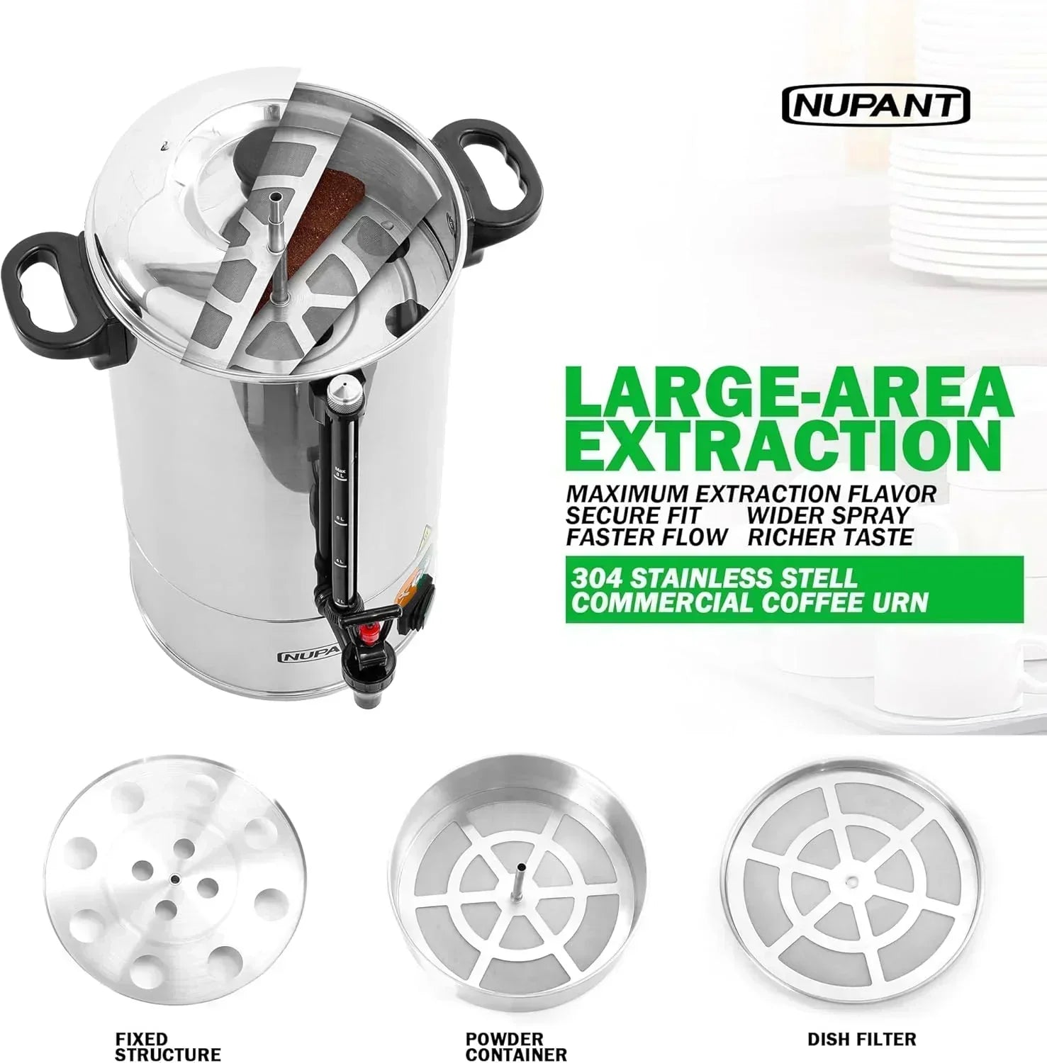 Commercial coffee maker 15 liters 304 stainless steel