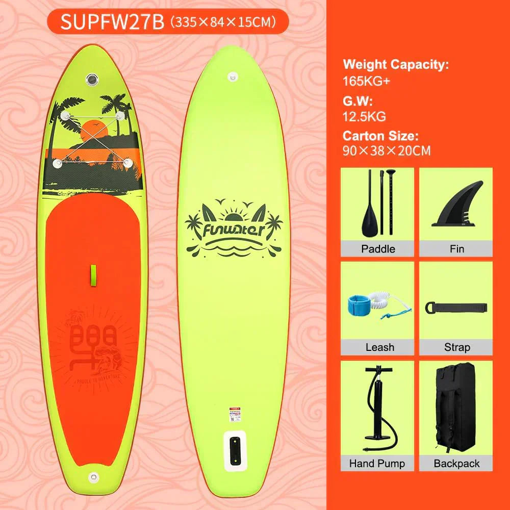 FunWater Stand Up Paddle Board Ultralight Inflatable Paddle Board with SUP Accessories