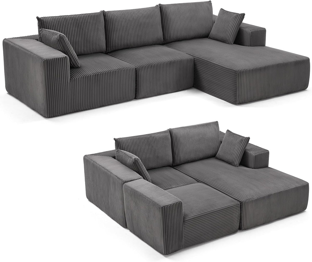 108 inch sectional sofa cloud sectional sofa with deep seat modern sectional L shaped sofa