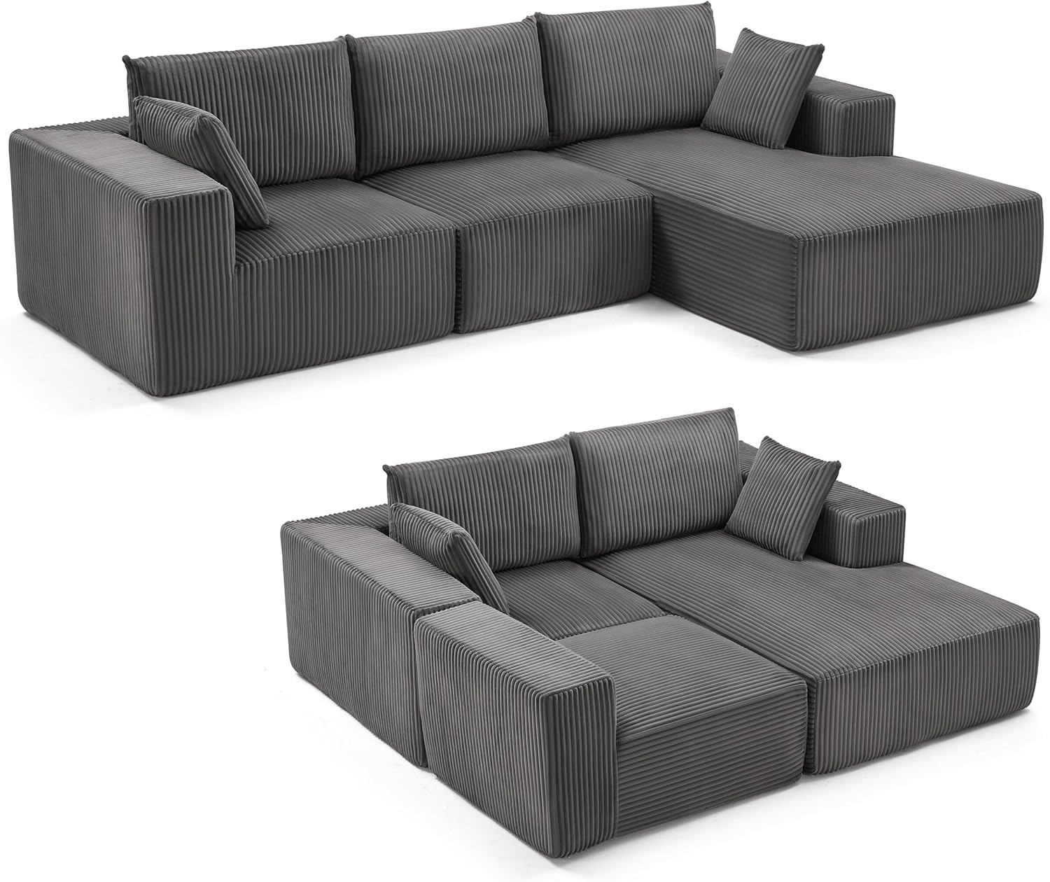 108 inch sectional sofa cloud sectional sofa with deep seat modern sectional L shaped sofa