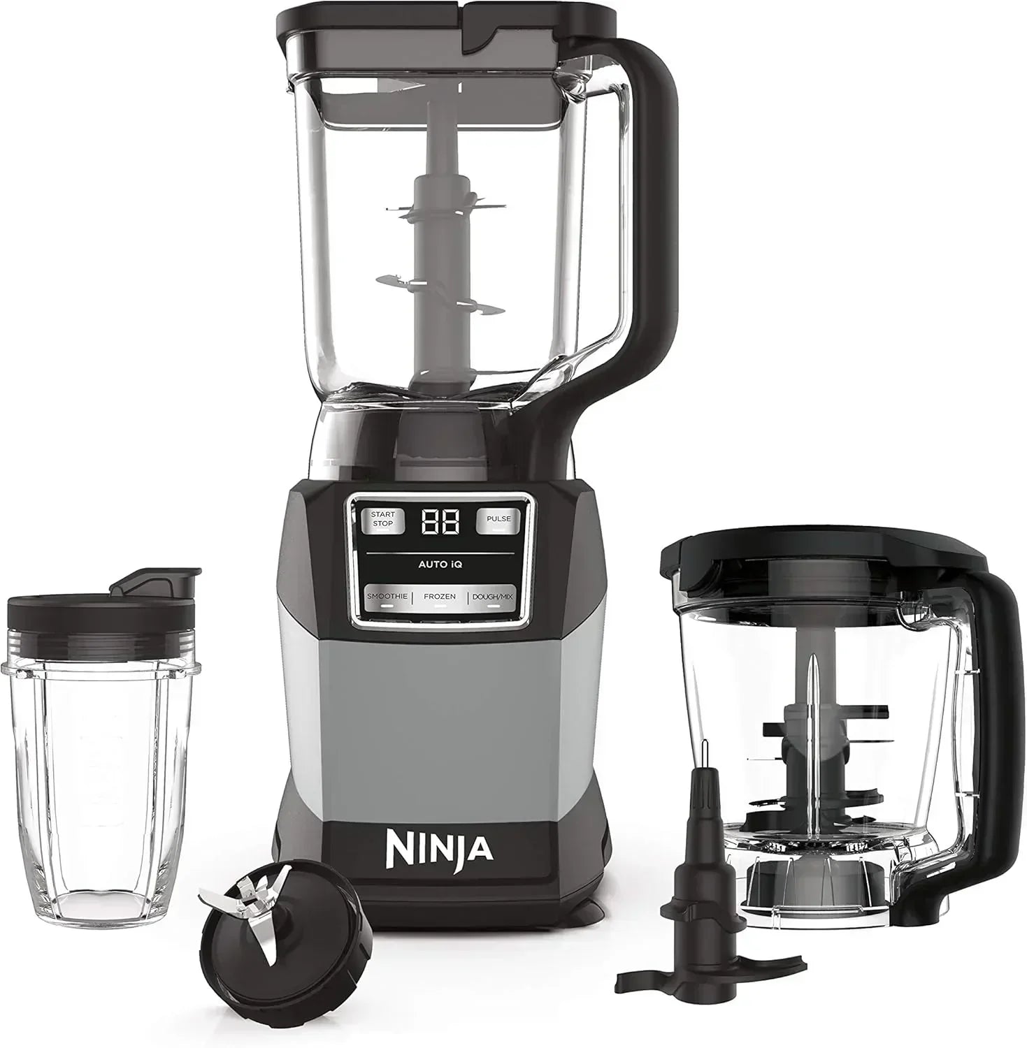 Ninja Blender Compact Kitchen System for Smoothies Doughs and Frozen Drinks with Auto-IQ