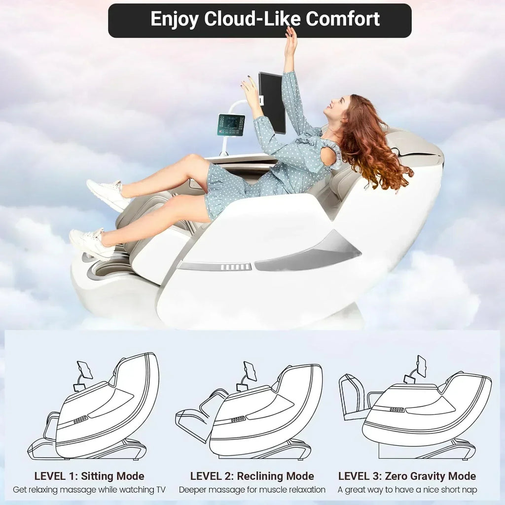 2025 Massage Chair Full Body Zero Gravity SL-Track Shiatsu Massage Recliner Chair with Heat