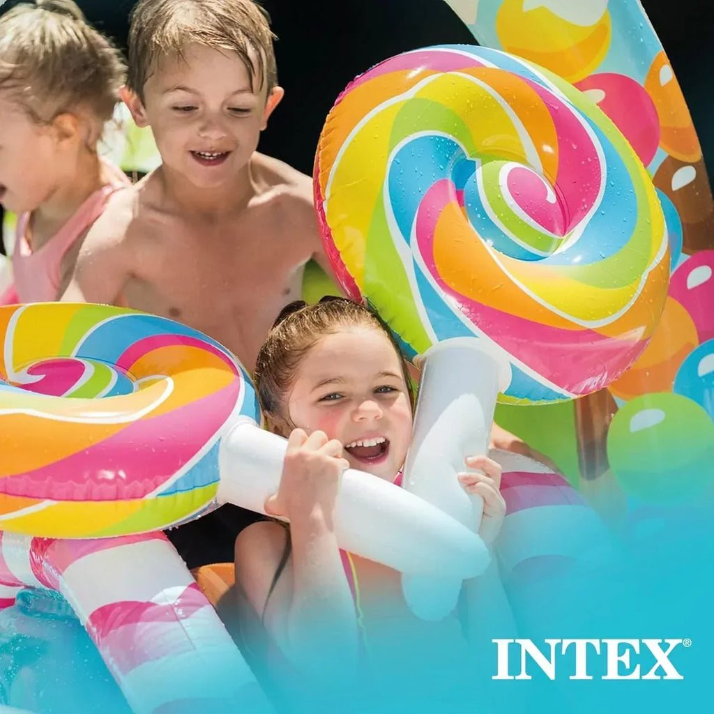 Intex 96 x 78 x 28 Inflatable Jungle Adventure Play Center Spray Kiddie Pool Water Slide
