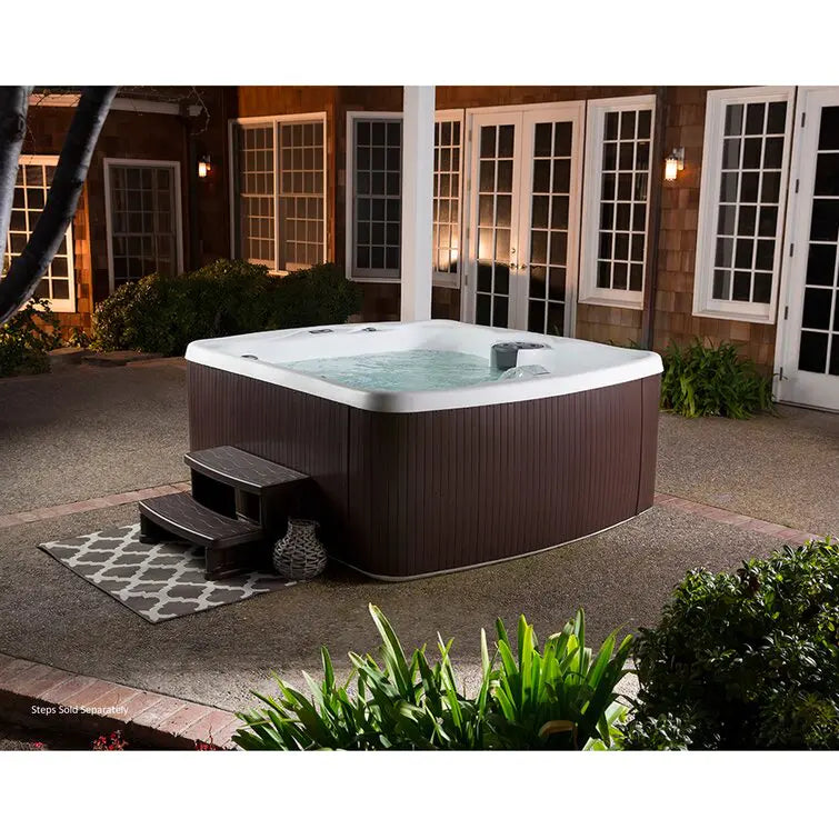 Lifesmart Spas 110 Volt 5 Person 23 Jet Rectangle Plug And Play Hot Tub with Ozonator in Espresso