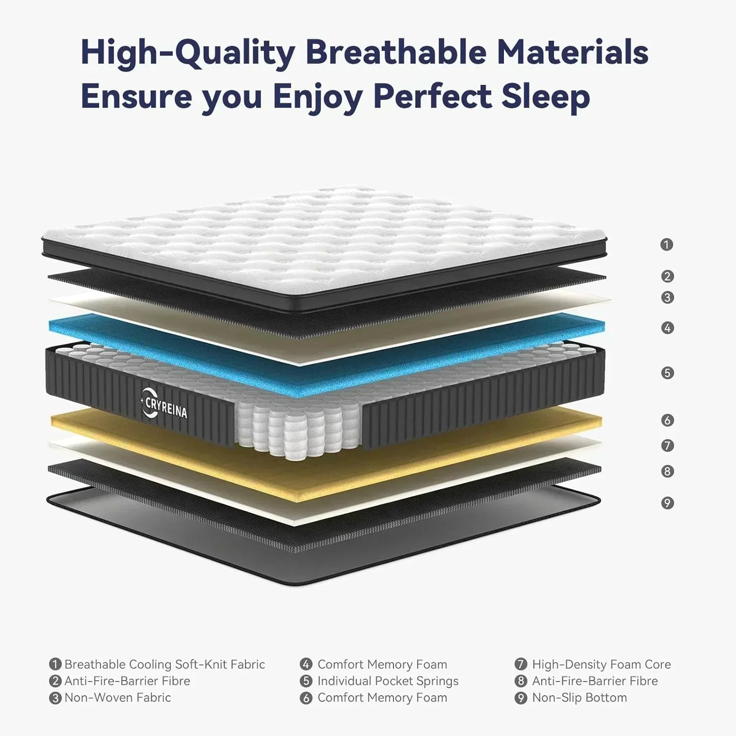 Queen Mattress 12-inch Queen Hybrid Mattress