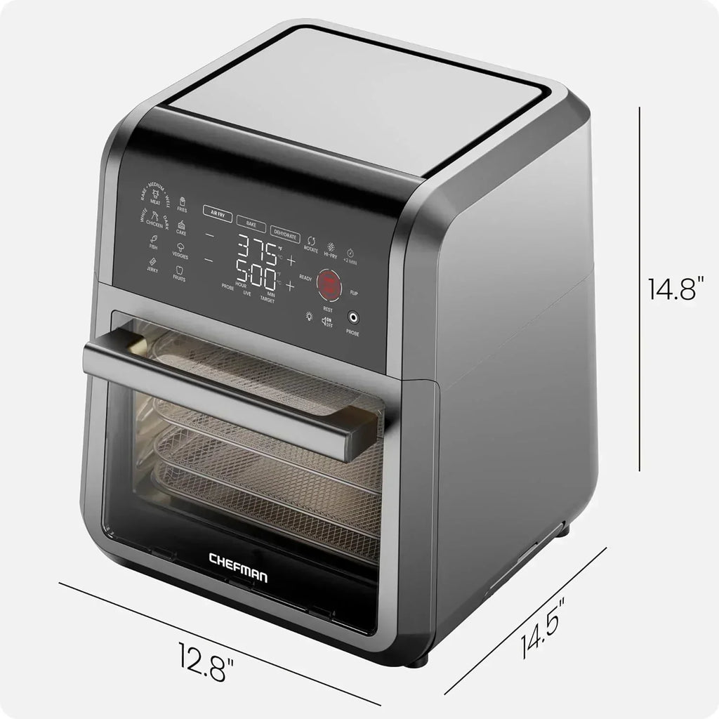 CHEFMAN ExacTemp 12-Quart Air Fryer with Integrated Smart Cooking Thermometer