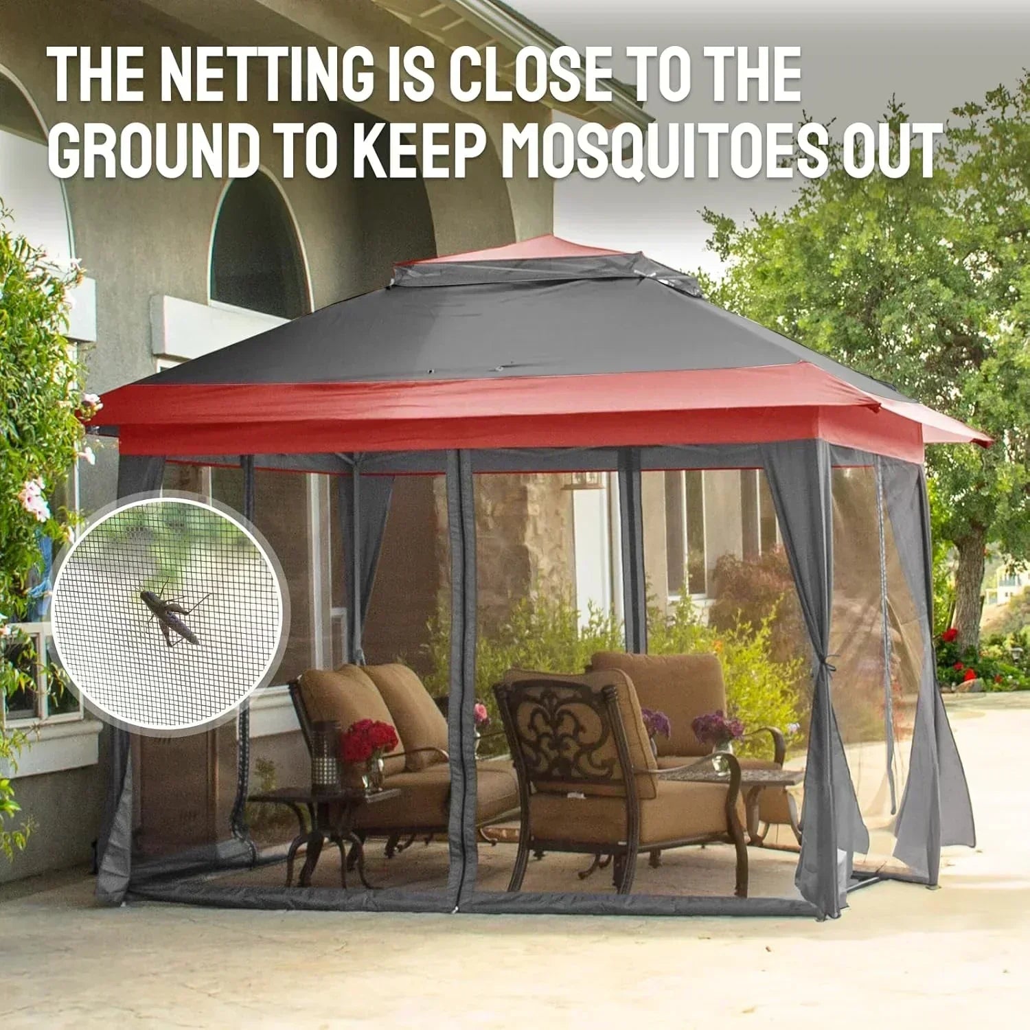 CROWN SHADES 13x13 Pop Up Gazebo Canopy Tent Gazebos on Clearance Outdoor Gazebo
