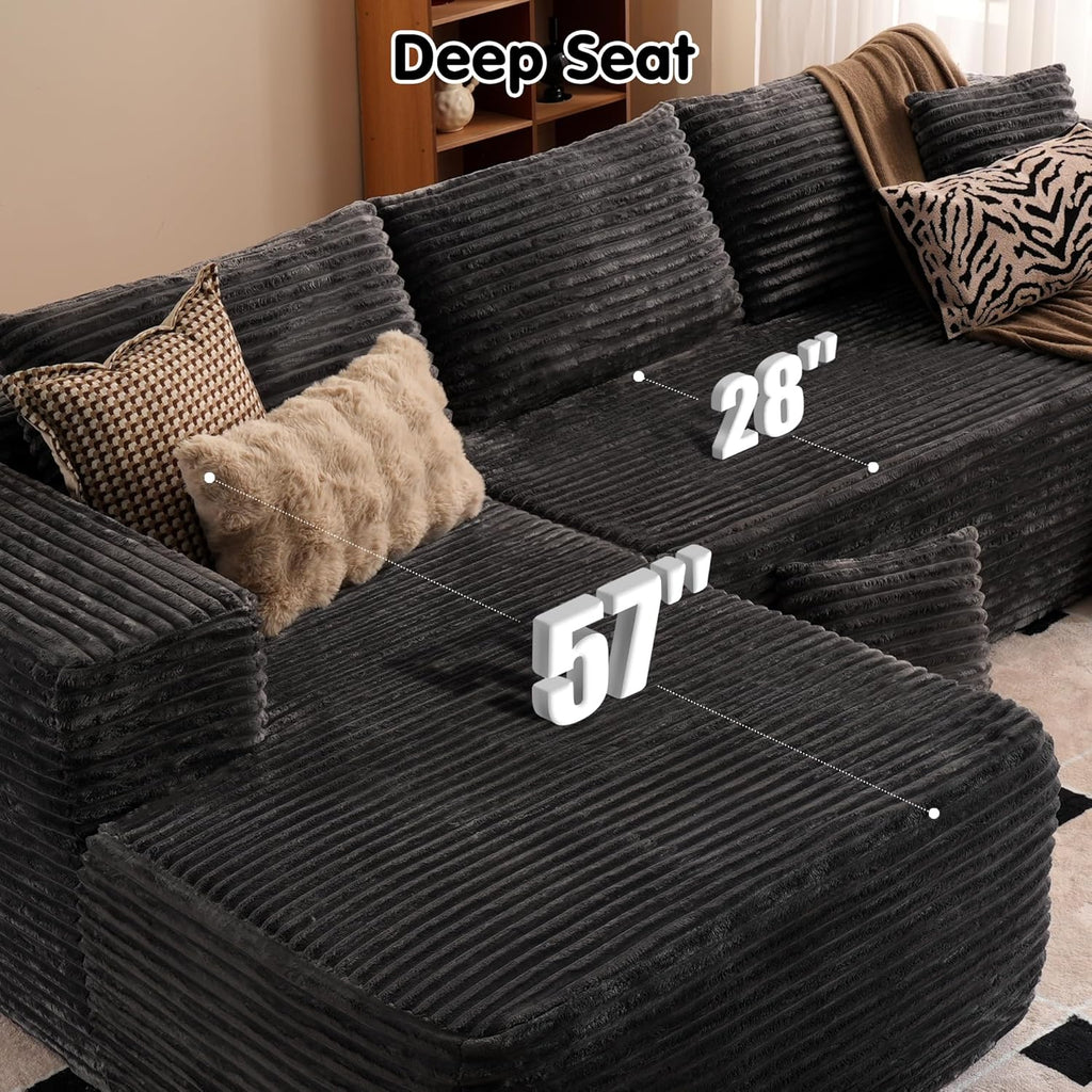 Ovios 104 Cloud Section Sofa L-shaped lounge chair, modern modular sofa