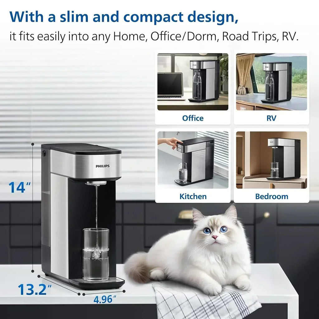 Reverse osmosis water filter countertop Philips 5-inch water filtration system purifier