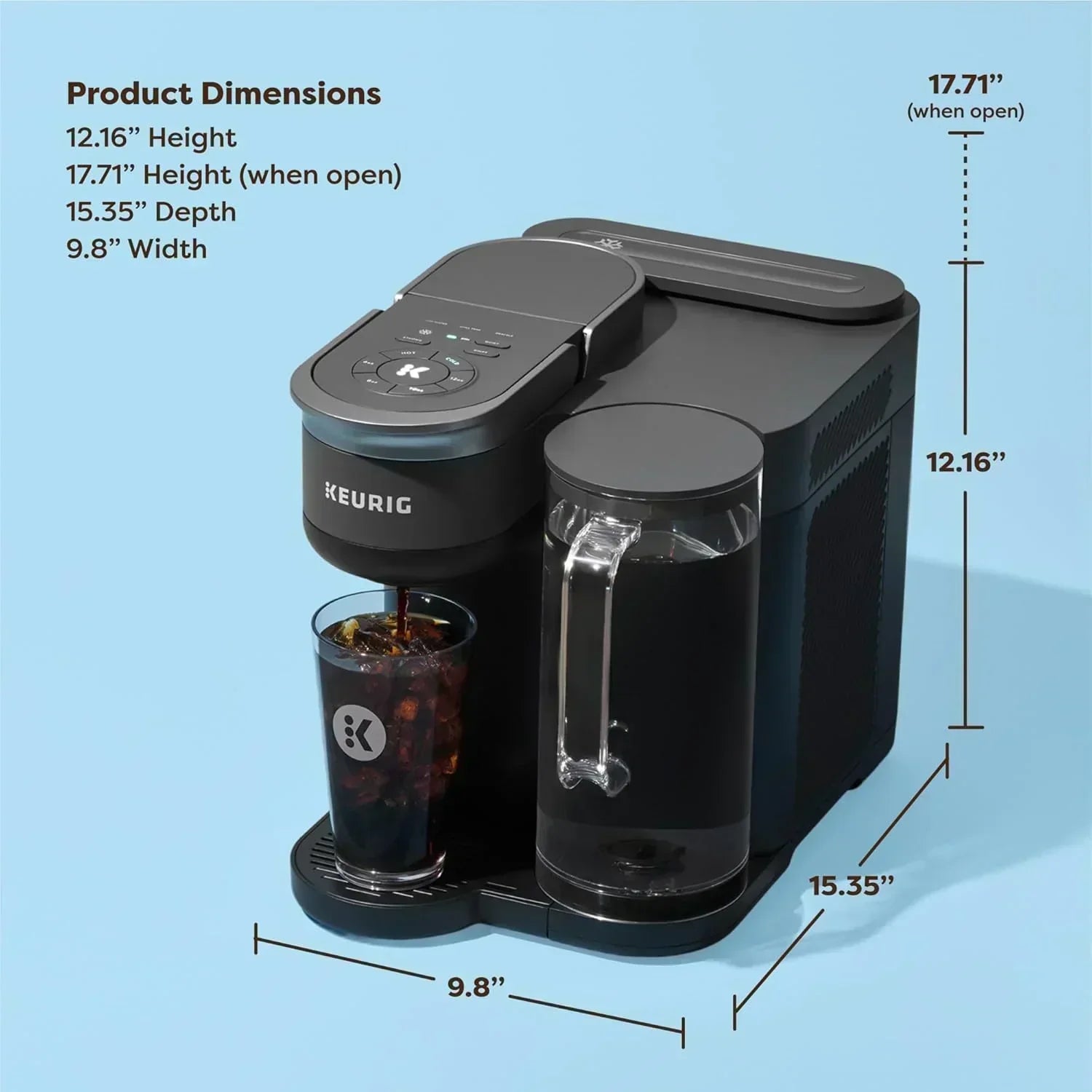 K-Brew+Chill Iced and Hot Single-Cup Coffee Maker with 70-ounce Removable Water Tank