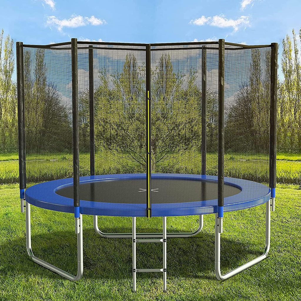 AOTOB 8FT 10FT 12FT 14 FT 15FT Trampoline with Safety Enclosure Net Outdoor Trampoline