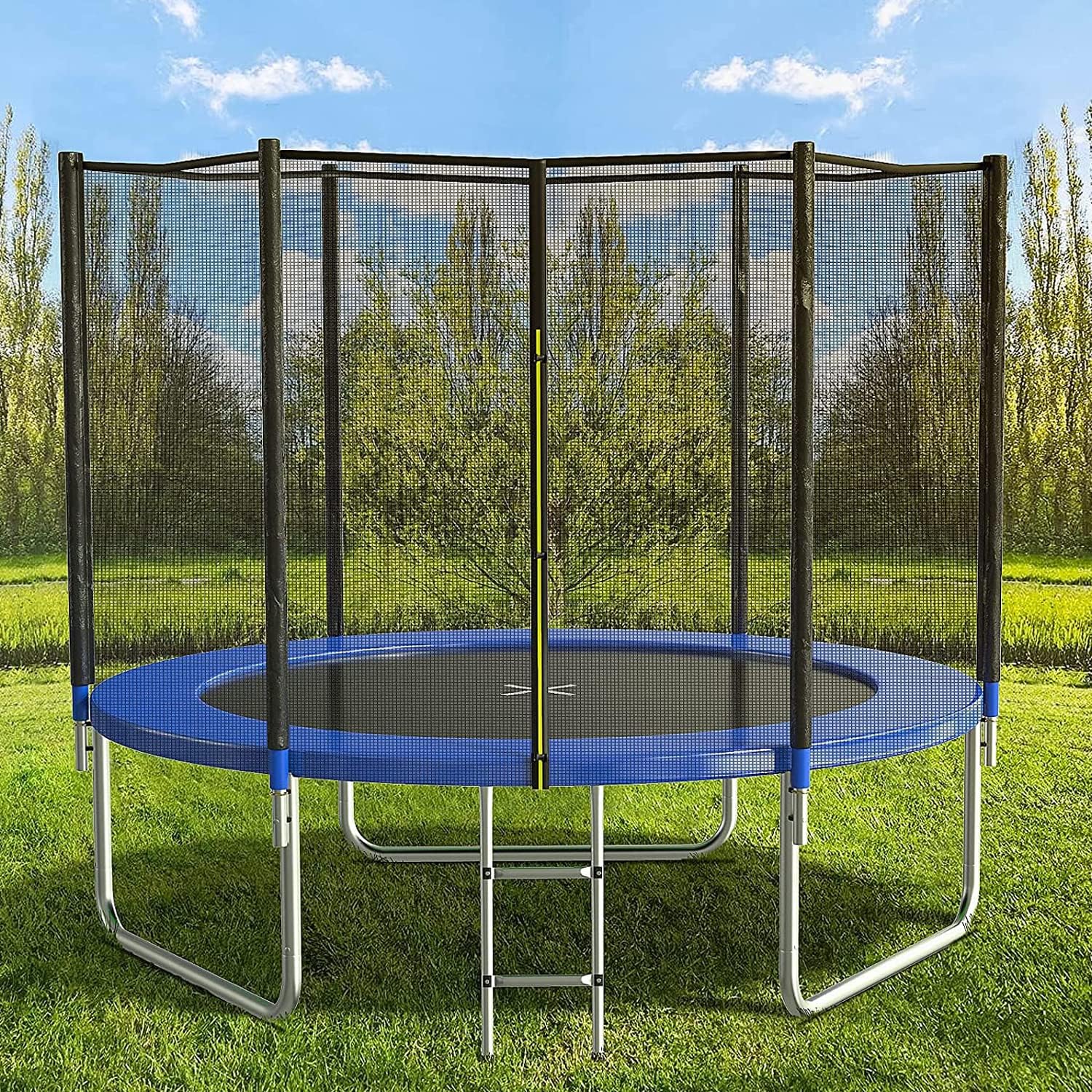 AOTOB 8FT 10FT 12FT 14 FT 15FT Trampoline with Safety Enclosure Net Outdoor Trampoline