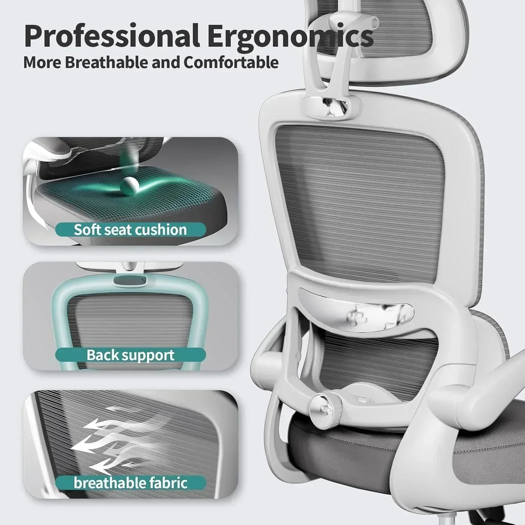 Office Chair Ergonomic Desk Chair 330 lbs Home Mesh Desk Chair Comfortable Gaming Chair