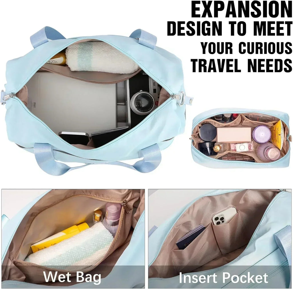 LONG VACATION 6 Piece Luggage Set Carry on Suitcase with ABS+PC hardshell Spinner Wheels