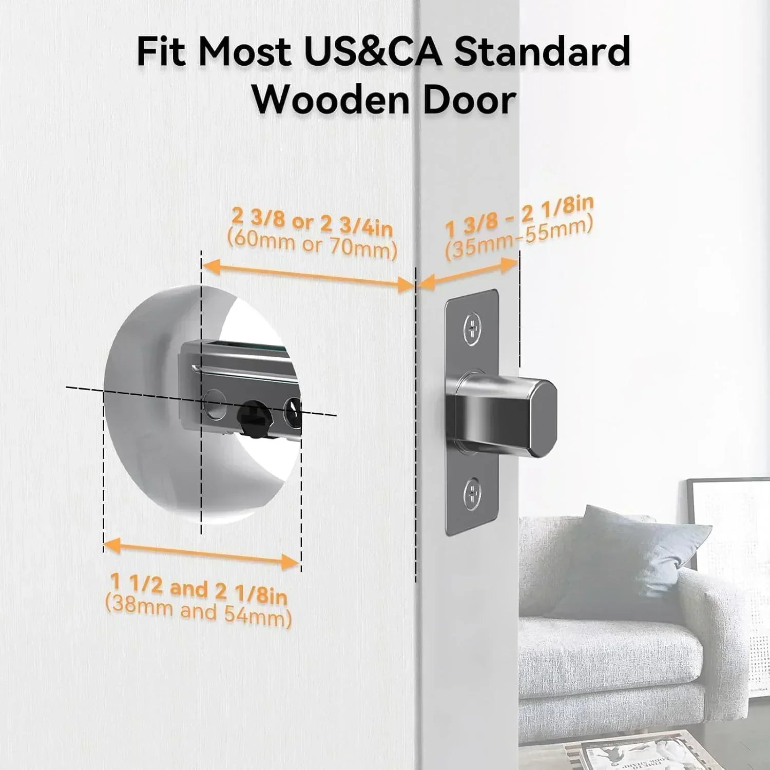 Video Smart Lock with Doorbell Keyless Entry Door Lock Built-in WiFi Camera Front Door