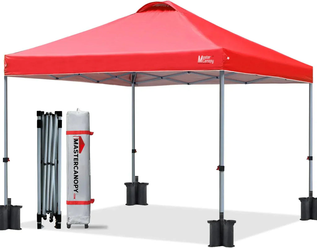 Durable Pop-up Canopy Tent with Roller Bag (10x10 Black)