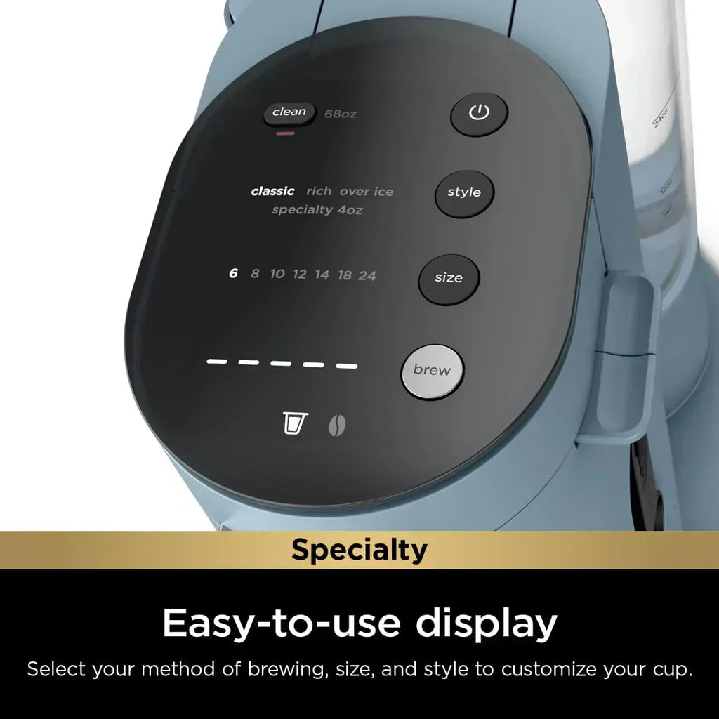 Ninja Pods Grounds Single-Serve Coffee Maker K-Cup Pod Compatible Brews Grounds Compact Design