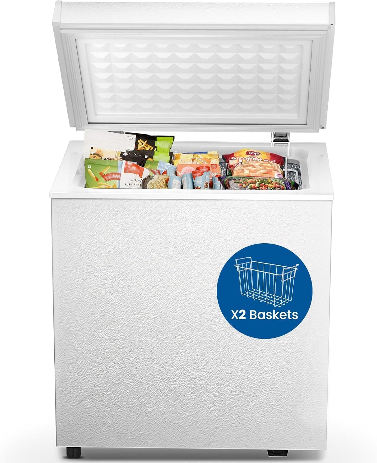 Chest Freezer 3.5 Cubic Feet Compact Freezer Free Standing Top open Door Deep Freezer
