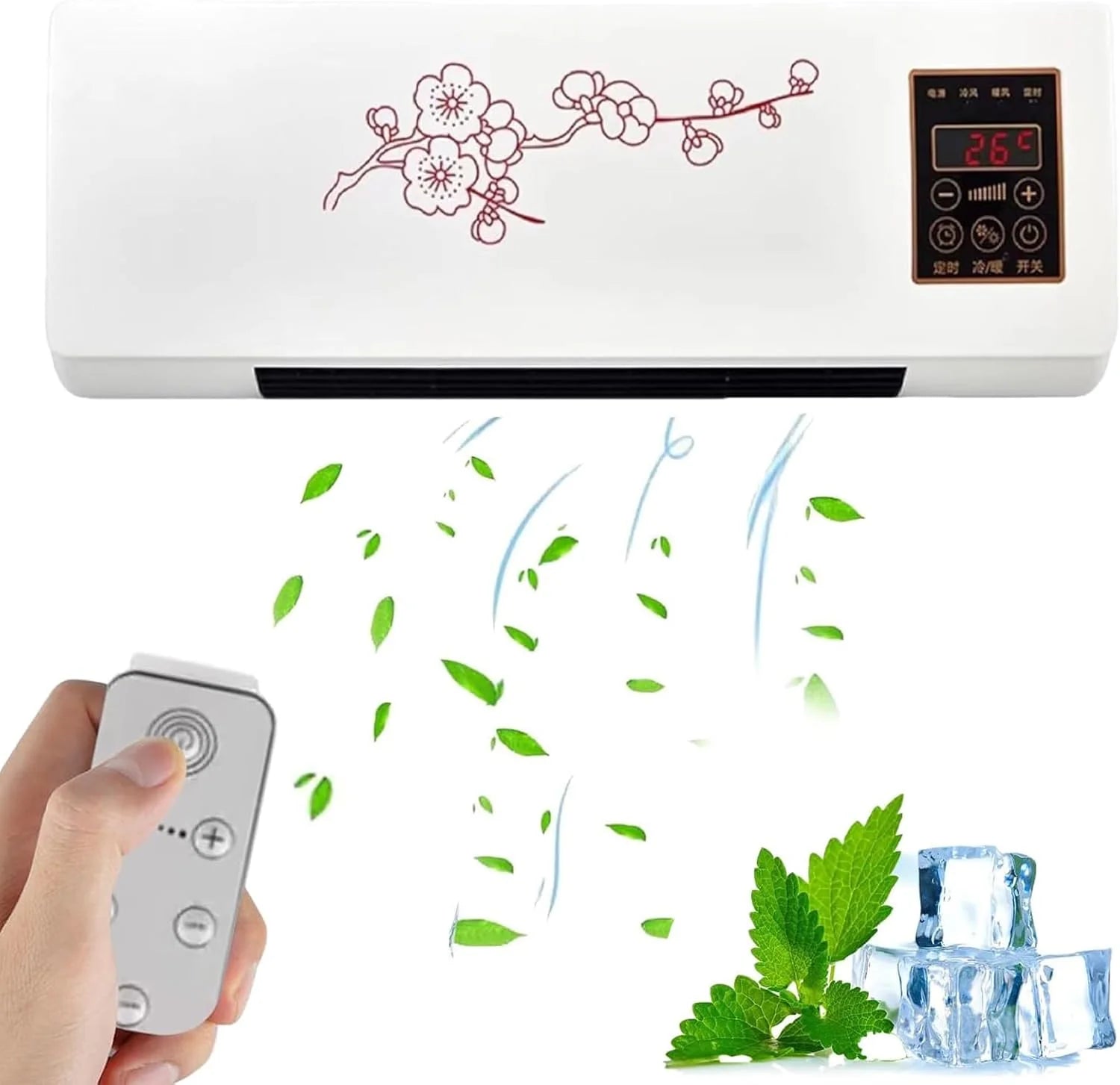 2025 New Climafy Air Conditioner, Climafy Portable Air Conditioner Split Max, Multifunctional Wall Air Conditioner, Effortless Cooling Anywhere with Split Max, Quiet Operation for Home, Office (D)