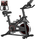 CURSOR FITNESS Exercise Bike Stationary Bikes 300 LBS Capacity Workout Bike Silent Belt Drive
