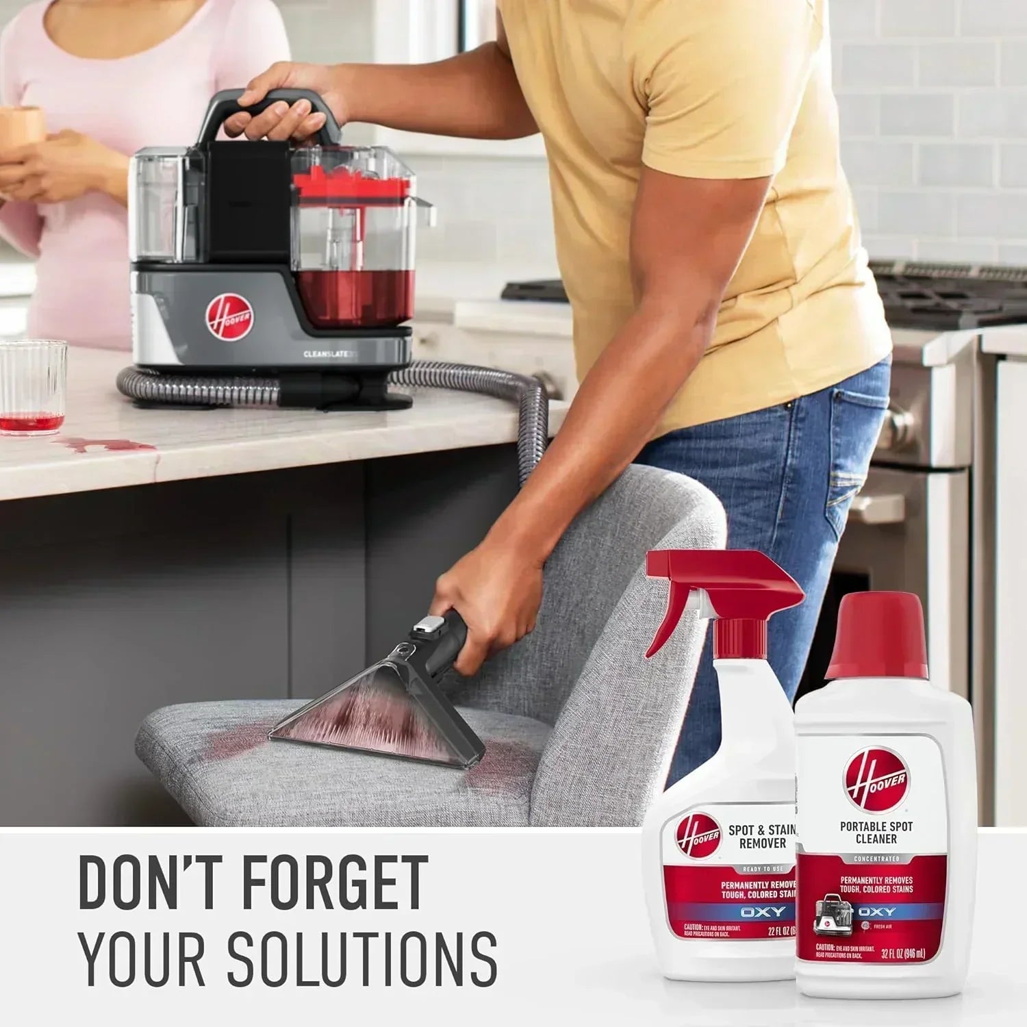 Hoover CleanSlate Plus Portable Carpet Upholstery Spot Cleaner with Powerful Suction