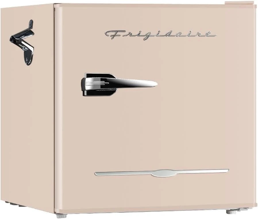 Frigidaire EFR176 Retro Compact Fridge with Chiller Mini Refrigerator with Built-in Bottle Opener for Office, Bedroom, Dorm Room or Cabin, 1.6 cu ft 16 D x 18 W x 18.5 H, Moonlight