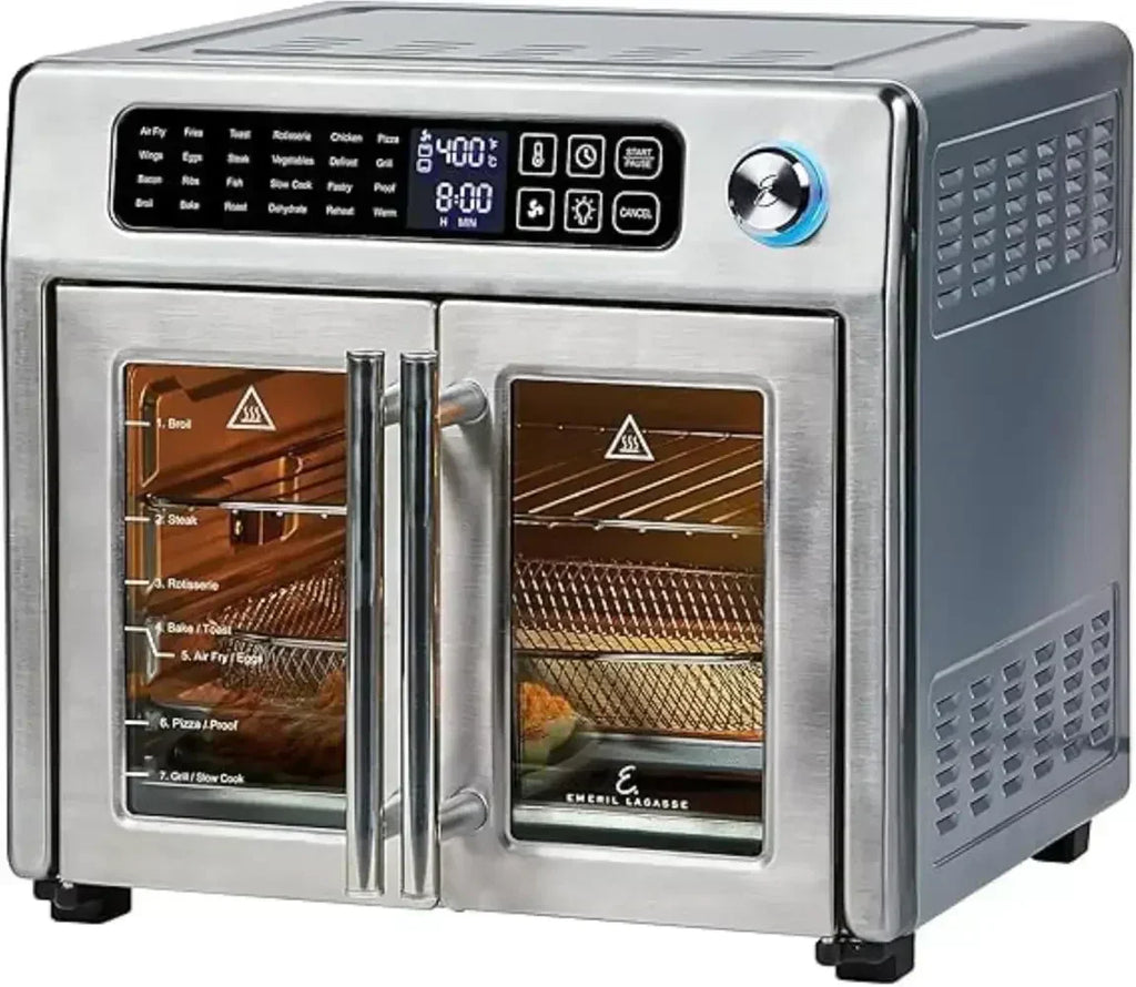 Emeril Lagasse 26 QT Extra Large Air Fryer Convection Toaster Oven with French Doors